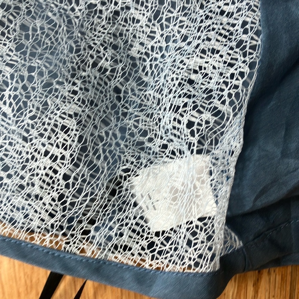 Blue paneled Skater Mini Skirt from Barcelona - Picture 3 of 4